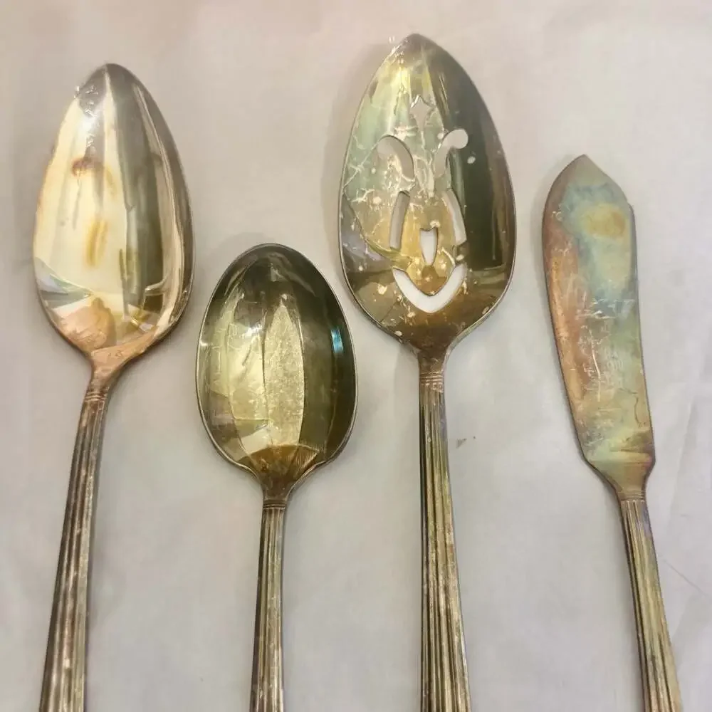Vtg Oneida Community Coronation Silverplate Serving Utensils Lot of 4